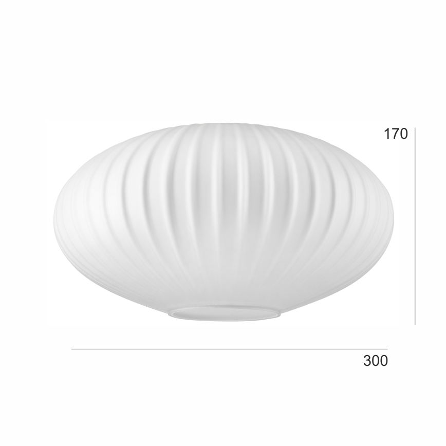Udskiftningsglas til lysekrone HARMA E27 17x30 cm hvid
