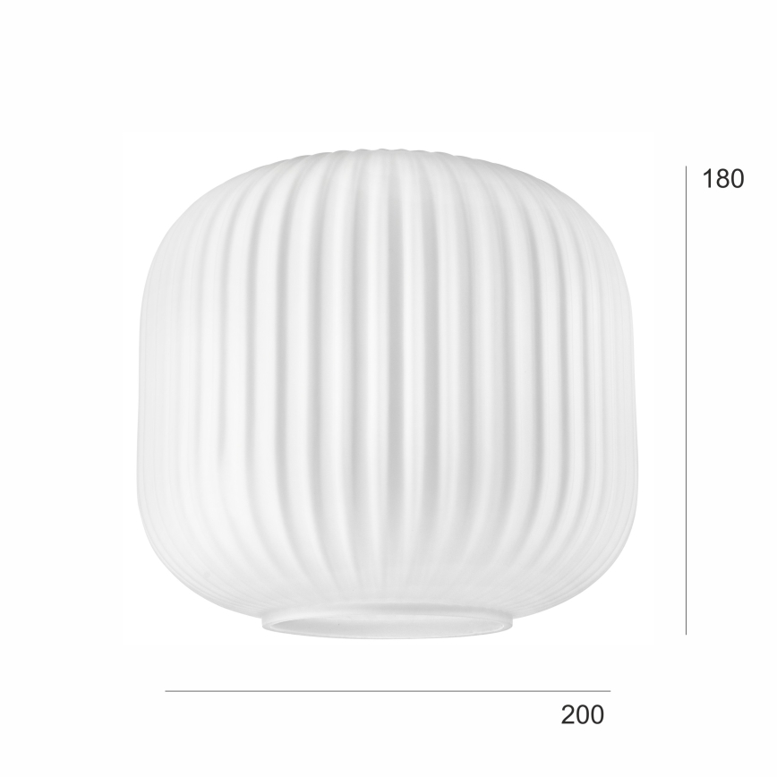 Udskiftningsglas til lysekrone HARMA E27 18x20 cm hvid