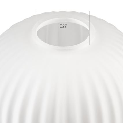 Udskiftningsglas til lysekrone HARMA E27 21x14 cm hvid