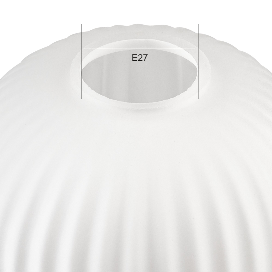 Udskiftningsglas til lysekrone HARMA E27 21x14 cm hvid