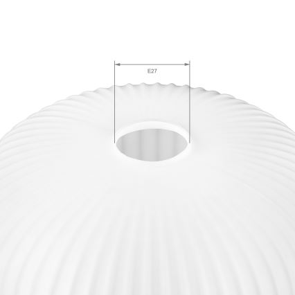 Udskiftningsglas til lysekrone HARMA E27 23x25 cm, hvid