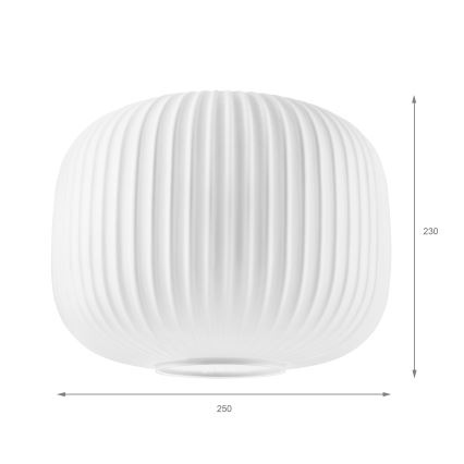 Udskiftningsglas til lysekrone HARMA E27 23x25 cm, hvid