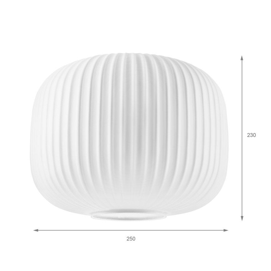 Udskiftningsglas til lysekrone HARMA E27 23x25 cm, hvid