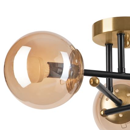 Udskiftningsglas til lysekrone MALENA E14 røget beige