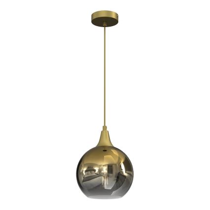 Udskiftningsglas til lysekrone MONTE E27 diameter 20 cm guldfarvet/røget
