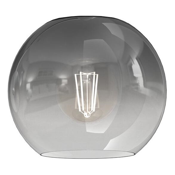 Udskiftningsglas til lysekrone MONTE E27 diameter 20 cm røget