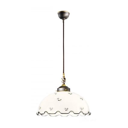 Udskiftningsglas til lysekrone NONNA E27 diameter 36 cm hvid/grøn