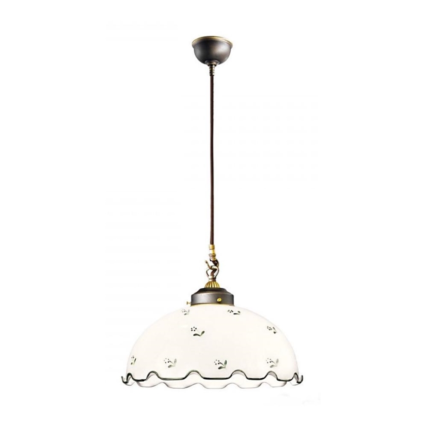 Udskiftningsglas til lysekrone NONNA E27 diameter 36 cm hvid/grøn