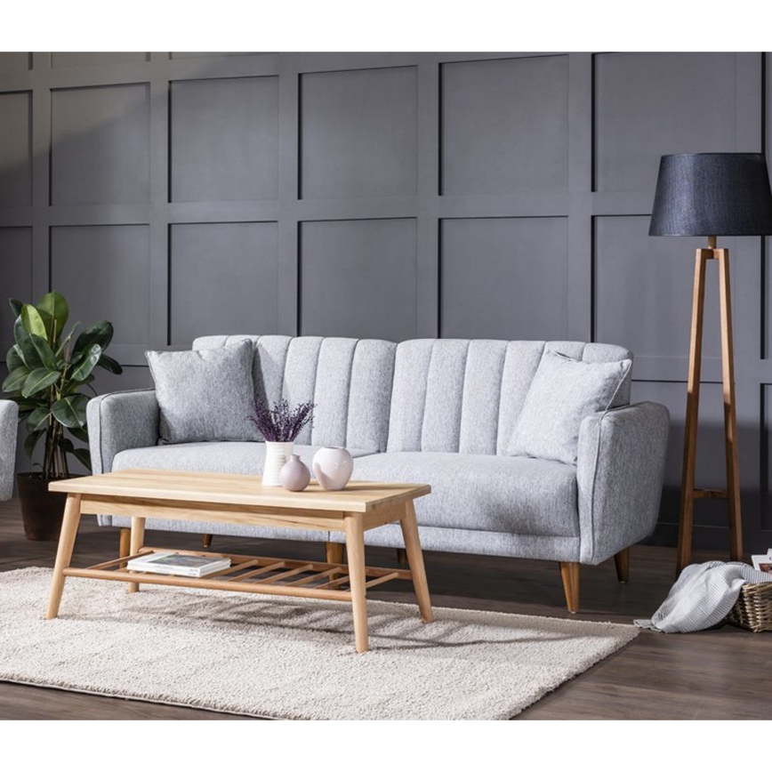 Udtrækbar 2-personers sovesofa KITO, grå