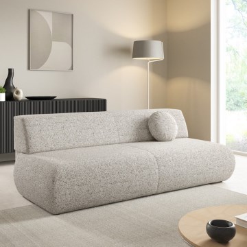 Udtrækbar 3-personers sovesofa med opbevaringsrum PRATO beige