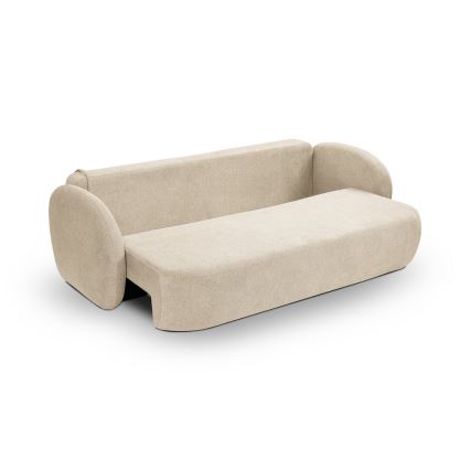 Udtrækbar 3-personers sovesofa OLBIA beige