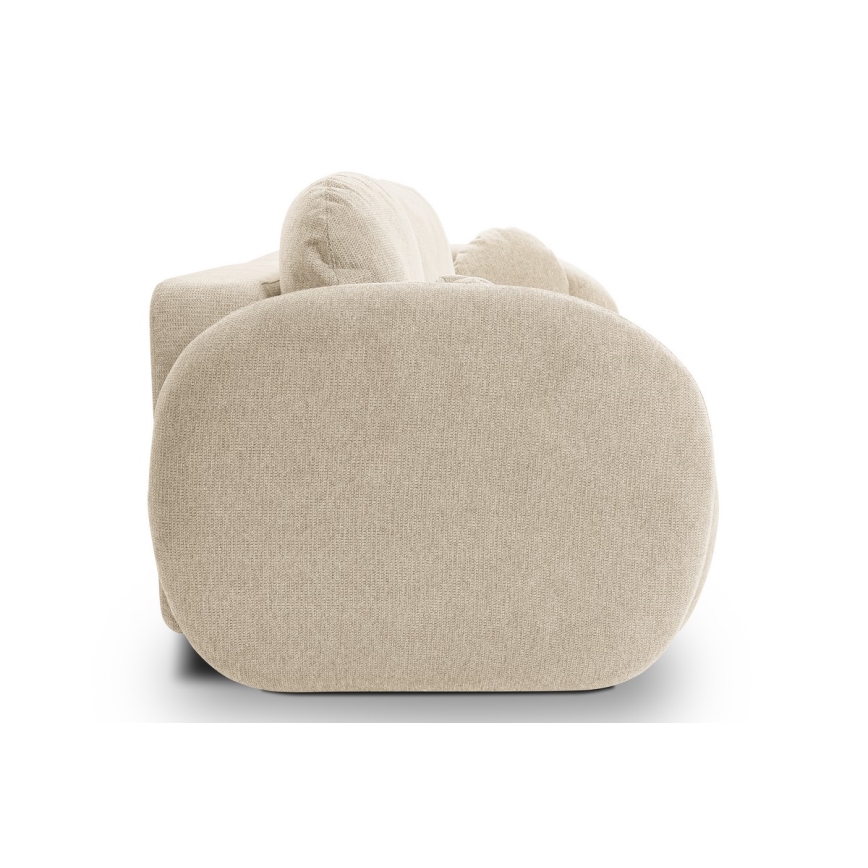 Udtrækbar 3-personers sovesofa OLBIA beige