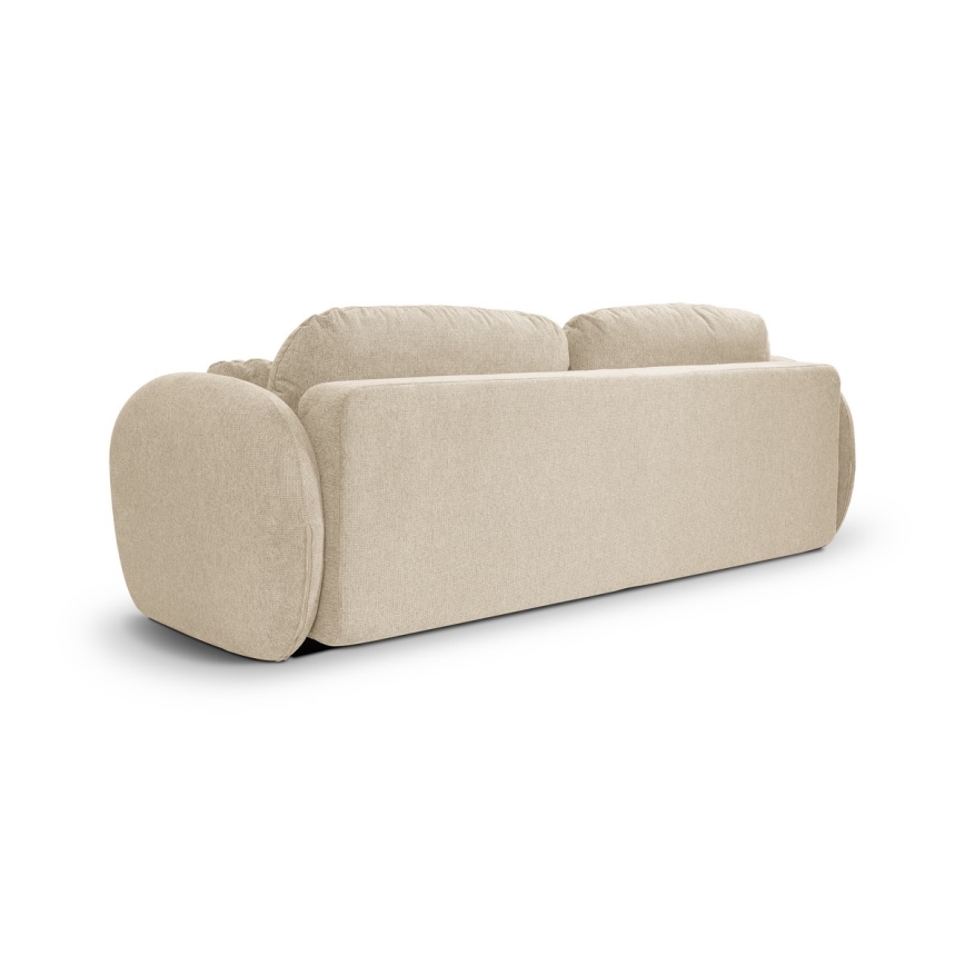 Udtrækbar 3-personers sovesofa OLBIA beige
