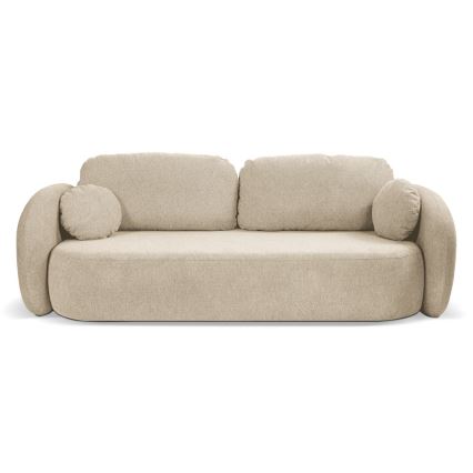 Udtrækbar 3-personers sovesofa OLBIA beige