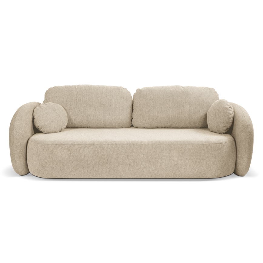 Udtrækbar 3-personers sovesofa OLBIA beige