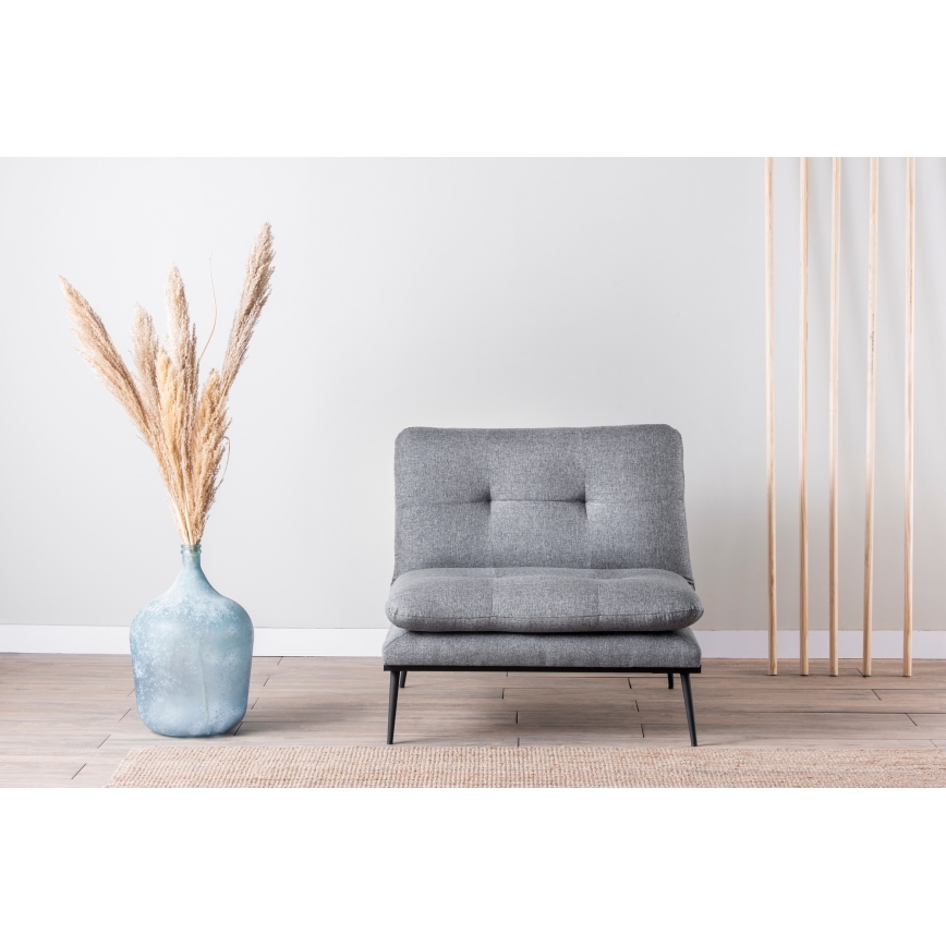 Udtrækbar lænestol SPEAKY grå