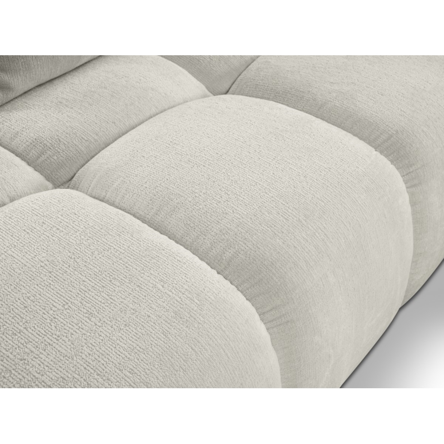 ALMADA L-formet polstret hjørnesofa, højrevendt, med sovefunktion og opbevaringsrum, beige