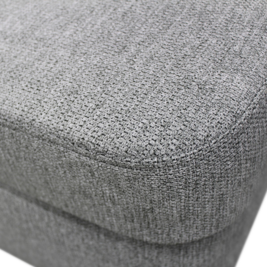 Udtrækbar U-formet højrevendt hjørnesofa med opbevaringsplads SERPA, grå