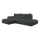 Udtrækbar, venstrevendt L‑formet polstret hjørnesofa ALMADA med opbevaringsplads, antracit