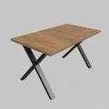 Udtrækkeligt spisebord DOMO 150/190x80 cm Lefkas-eg/sort