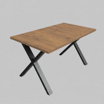 Udtrækkeligt spisebord DOMO 150/190x80 cm Lefkas-eg/sort