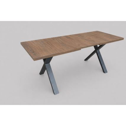 Udtrækkeligt spisebord DOMO 150/190x80 cm Lefkas-eg/sort