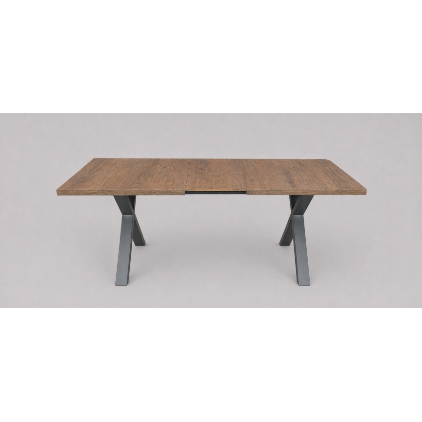Udtrækkeligt spisebord DOMO 150/190x80 cm Lefkas-eg/sort