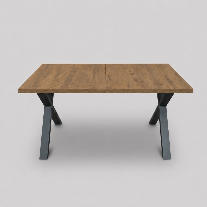 Udtrækkeligt spisebord DOMO 150/190x80 cm Lefkas-eg/sort