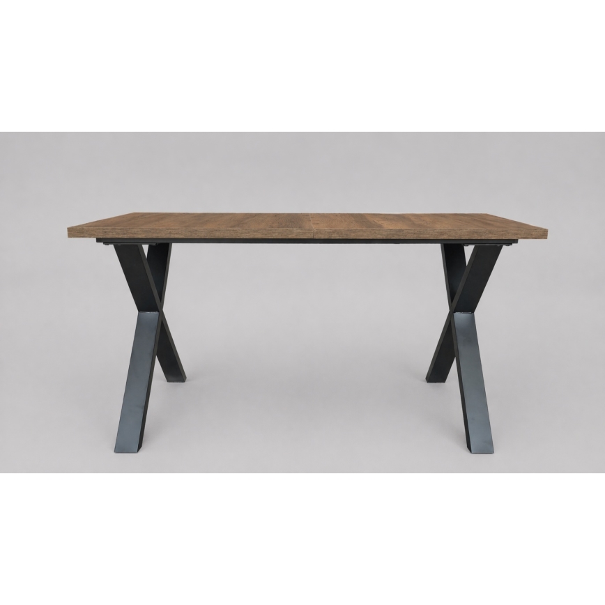 Udtrækkeligt spisebord DOMO 150/190x80 cm Lefkas-eg/sort