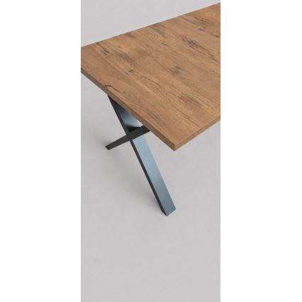 Udtrækkeligt spisebord DOMO 150/190x80 cm Lefkas-eg/sort