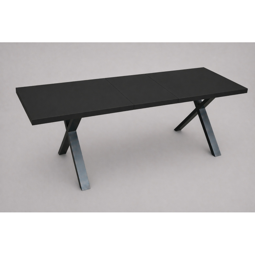 Udtrækkeligt spisebord DOMO 150/190x80 cm sort