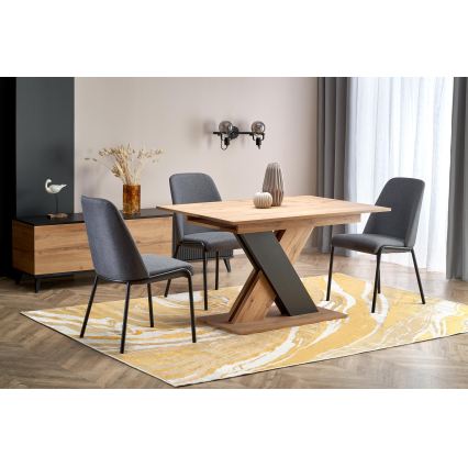 Udtrækkeligt spisebord DROM 130/175x85 cm wotan-eg/sort