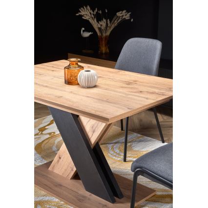 Udtrækkeligt spisebord DROM 130/175x85 cm wotan-eg/sort