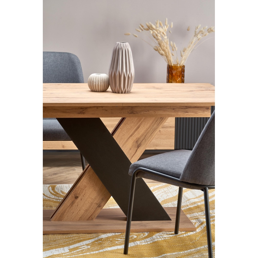 Udtrækkeligt spisebord DROM 130/175x85 cm wotan-eg/sort