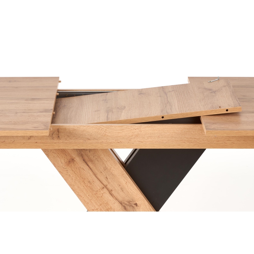 Udtrækkeligt spisebord DROM 130/175x85 cm wotan-eg/sort