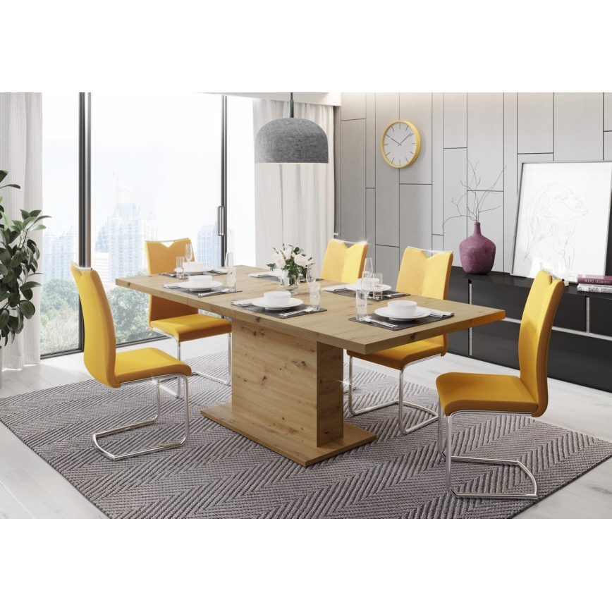 Udtrækkeligt spisebord STRAP, artisan egetræ