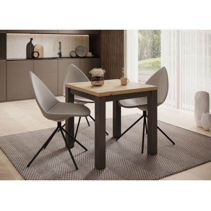 Udtrækkeligt spisebord ZARO 80/160x80 cm artisan-eg/sort