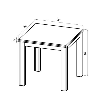 Udtrækkeligt spisebord ZARO eg artisan/sort