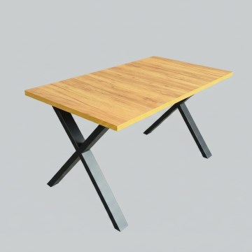 Udtræks-spisebord DOMO 150/190x80 cm eg craft/sort
