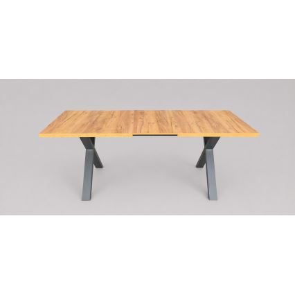 Udtræks-spisebord DOMO 150/190x80 cm eg craft/sort