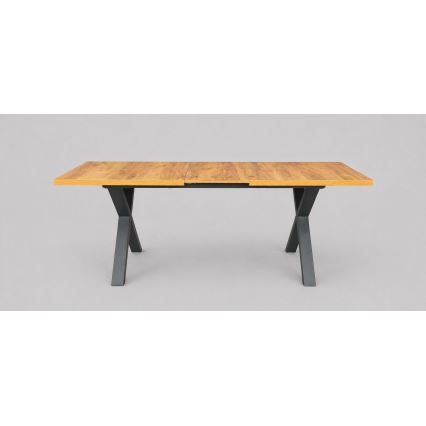 Udtræks-spisebord DOMO 150/190x80 cm eg craft/sort