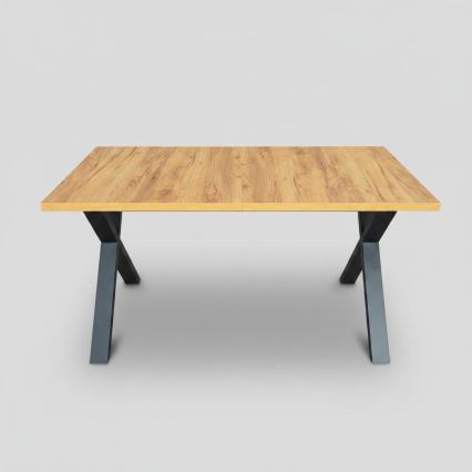 Udtræks-spisebord DOMO 150/190x80 cm eg craft/sort
