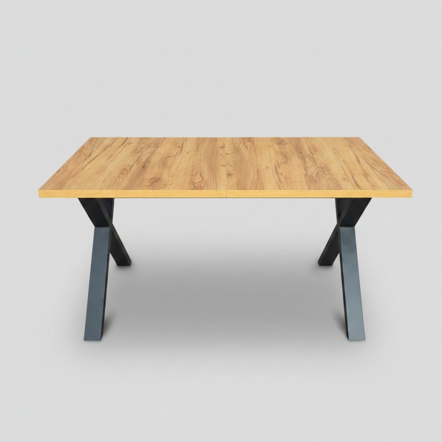 Udtræks-spisebord DOMO 150/190x80 cm eg craft/sort