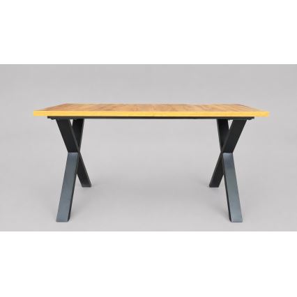 Udtræks-spisebord DOMO 150/190x80 cm eg craft/sort