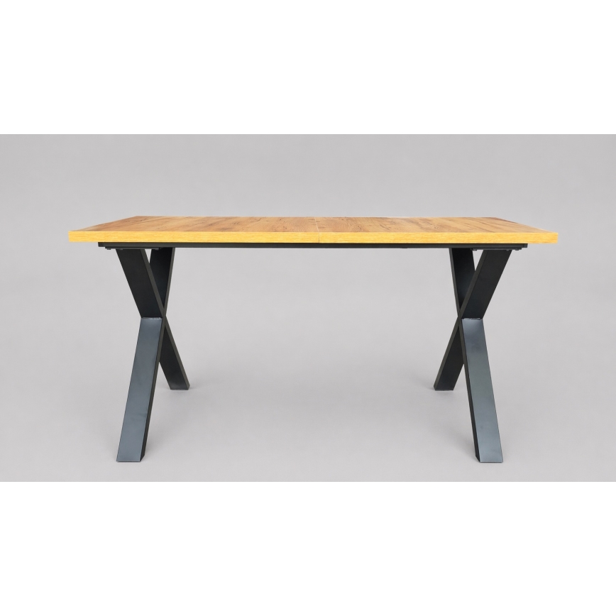 Udtræks-spisebord DOMO 150/190x80 cm eg craft/sort