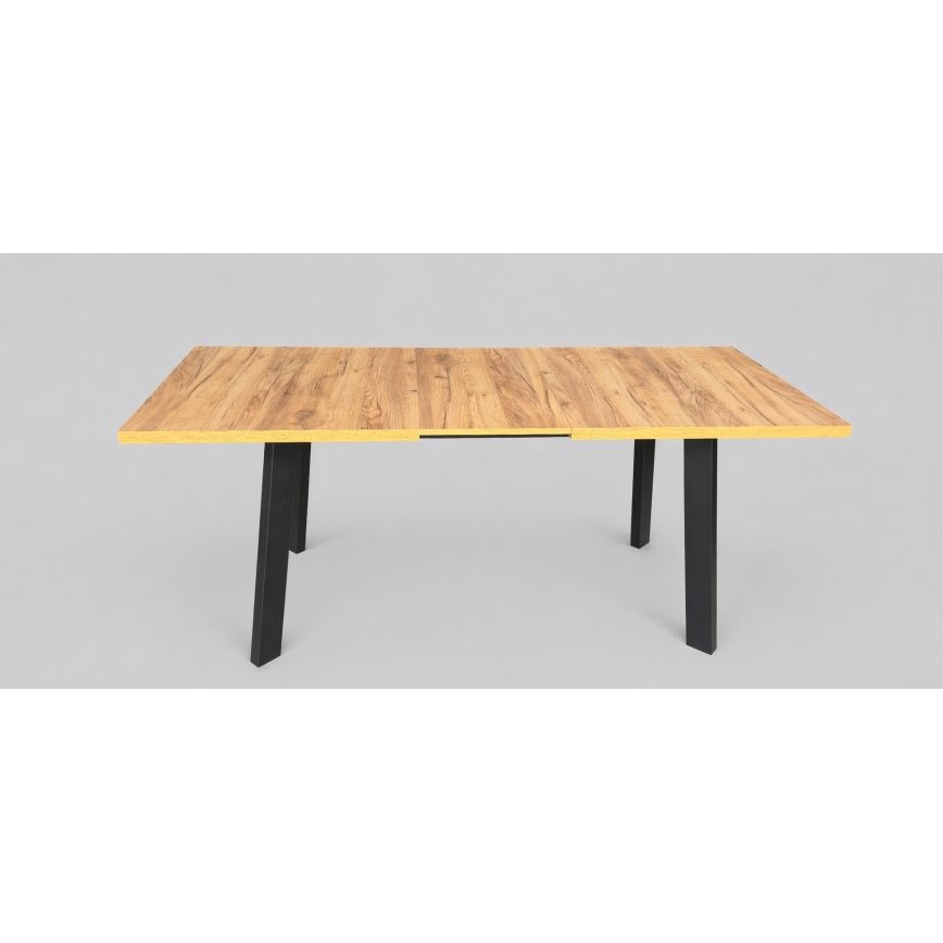 Udtræksbord KERNO 150/190x80 cm eg craft/sort