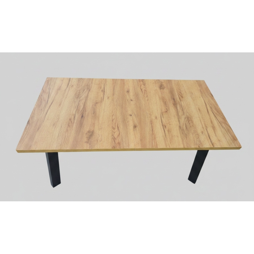 Udtræksbord KERNO 150/190x80 cm eg craft/sort