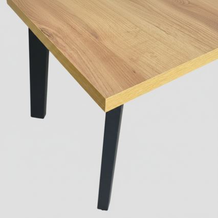 Udtræksbord KERNO 150/190x80 cm eg craft/sort