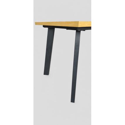 Udtræksbord KERNO 150/190x80 cm eg craft/sort