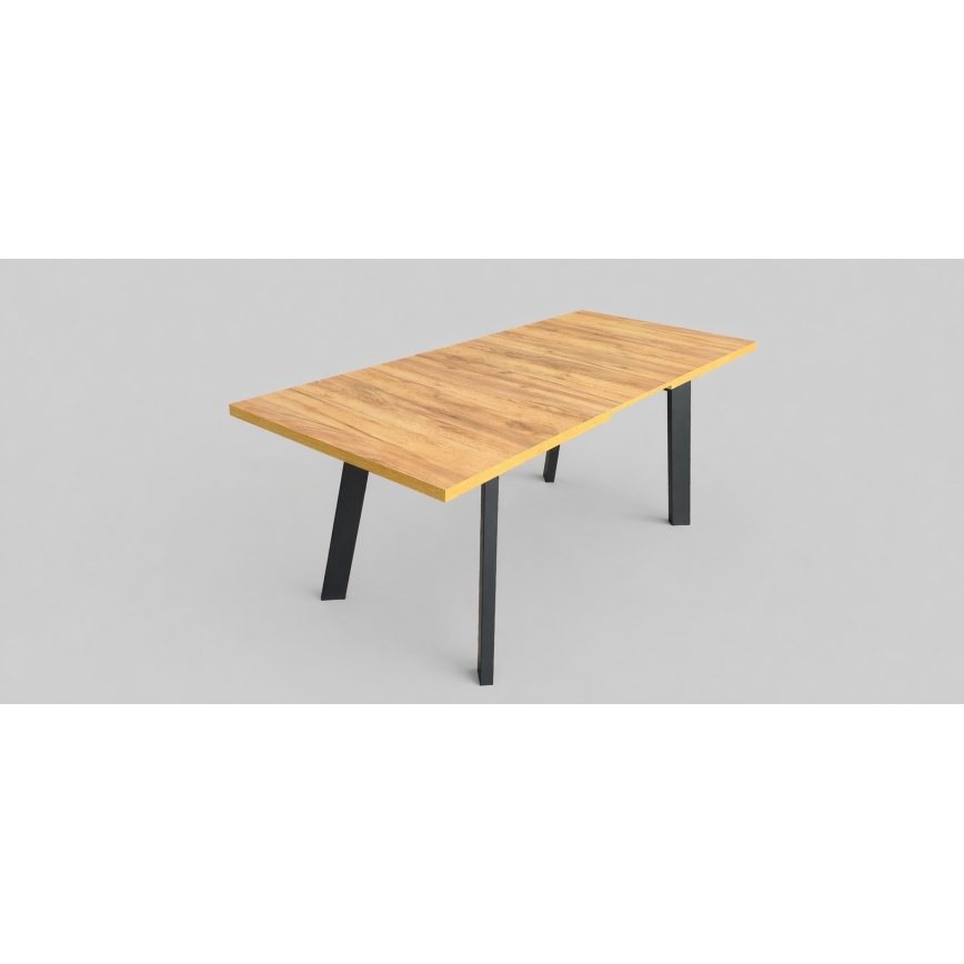 Udtræksbord KERNO 150/190x80 cm eg craft/sort